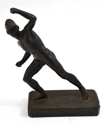 Lot 251 - A bronze figure of a gladiator, signed Musee du Louvre