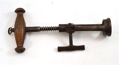 Lot 266 - A King's Rack corkscrew with turned wooden handle