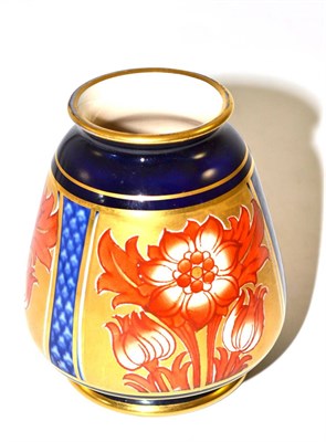 Lot 272 - A Macintyre Moorcroft Aurelian ware vase, red enameling and gilding, brown printed factory mark and