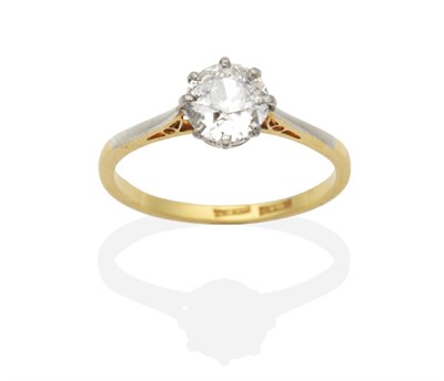 Lot 403 - A Solitaire Diamond Ring, an old cut diamond in a claw setting, estimated diamond weight 0.95 carat