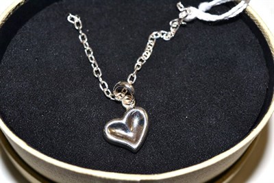 Lot 300 - A heart pendant on chain, by Links of London, stamped 'S925', in box with ribbon