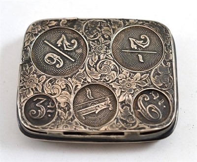 Lot 306 - A silver coin holder, J.W, Birmingham 1900