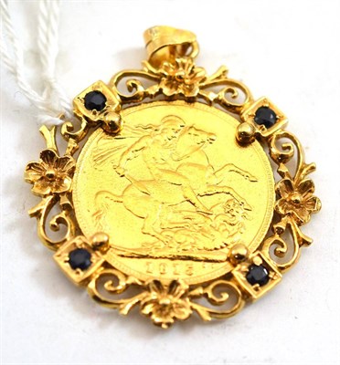 Lot 324 - A mounted sovereign