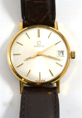 Lot 335 - Gold plated and steel Omega wristwatch