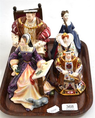 Lot 368 - Wedgwood Henry VIII and four other assorted Royal figures