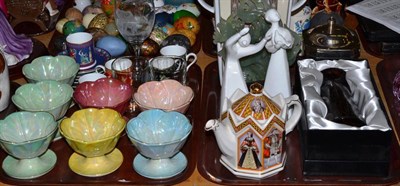 Lot 373 - Two trays of assorted ceramics and glass including Royal Doulton, Beswick etc