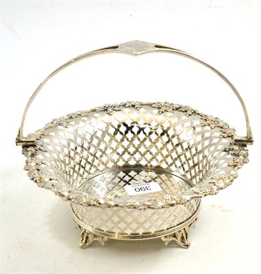 Lot 390 - A pierced silver plated basket, John Sherwood & Sons, late 19th century  George Sherrif...