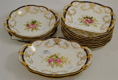 Lot 397 - Coalport dessert service and a similar plate