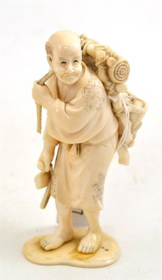 Lot 427 - A Japanese ivory okimono, circa 1900