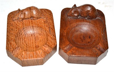 Lot 431 - Two Robert Mouseman Thompson ashtrays