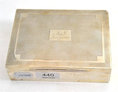 Lot 440 - A silver cigarette case