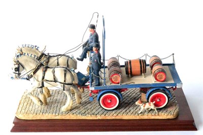 Lot 517 - Border Fine Arts 'Gentle Giants' (Tetley's Drays), standard edition, model No. PJ01 by Ray...