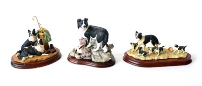 Lot 518 - Border Fine Arts 20th Anniversary Society figurine 'Wait For Me' (Border Collie and five Pups),...