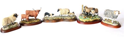 Lot 529 - Border Fine Arts figures including 'Highland Cow and Calf', style one, model No. B167 by Anne Wall