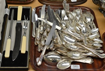 Lot 540 - A set of Harrods silver plated cutlery for approximately twelve, in Dubarry pattern, including fish