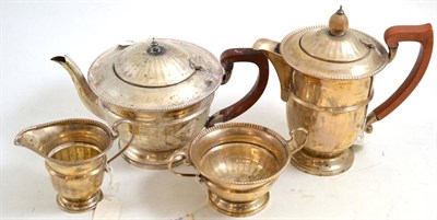 Lot 545 - A silver four piece tea service, Birmingham 1961