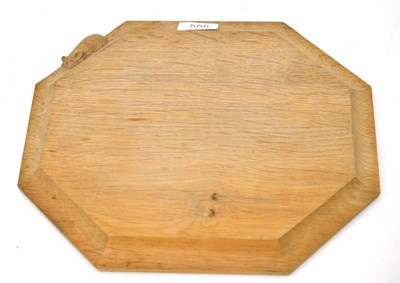 Lot 555 - A Robert ";Mouseman"; Thompson oak chopping board