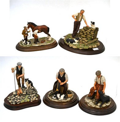 Lot 559 - Country Artists figures including 'The Saddler' and 'The Farrier'; together with a Border Fine Arts