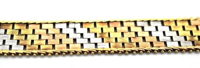 Lot 578 - A 9ct multi-coloured gold link bracelet