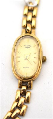 Lot 601 - A 9ct gold lady's Rotary wristwatch