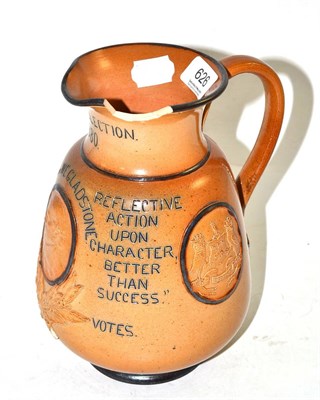 Lot 626 - Doulton Lambeth 'Leeds Election' stoneware jug (a.f.)