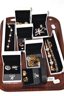 Lot 642 - Quantity of Swarovski jewellery including bracelets and earrings