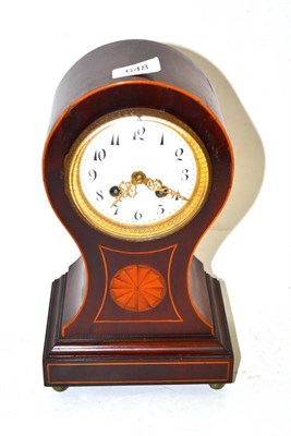 Lot 648 - An inlaid striking mantel clock