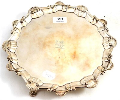 Lot 651 - An early George III silver salver