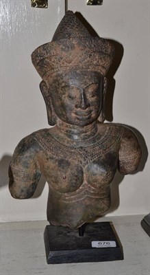 Lot 676 - A South East Asian bronze of a Buddha