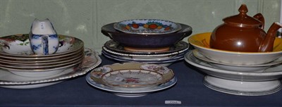 Lot 704 - Barr Flight & Barr crested bowl, FBB meat plate, six Royal Doulton soup plates, Pool pottery...