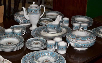 Lot 712 - Wedgwood turquoise Florentine dinner/coffee service