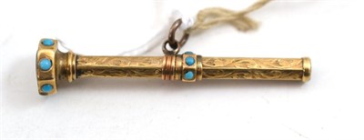 Lot 743 - A turquoise mounted pencil