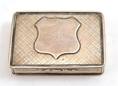 Lot 745 - A Victorian silver snuff box, Nathaniel Mills, Birmingham 1838, rectangular, engraved all over with