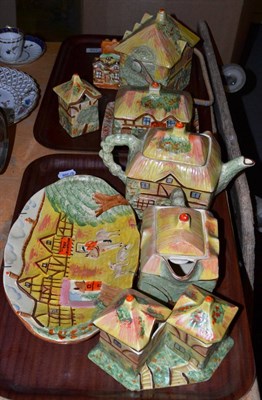 Lot 774 - Collection of Kensington Cottage ware (on two trays)