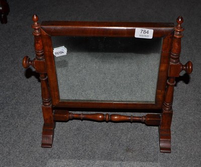 Lot 784 - A mahogany framed toilet mirror