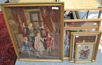 Lot 1023 - Quantity of framed tapestries