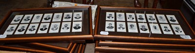 Lot 1061 - Sixteen framed sets of Nostalgia Reprints Cricketers (14 framed) and loose