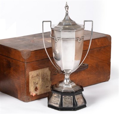 Lot 500 - A George V Silver Twin Handled Silver Trophy Cup and Cover, Mappin & Webb, Sheffield 1920, of...