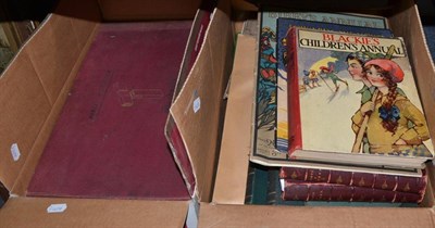 Lot 1132 - Assorted hardback books, fiction, games, playing cards and collectable items etc (two boxes)