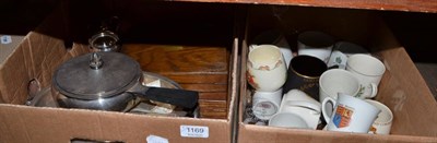 Lot 1169 - Three boxes of silver plate and china