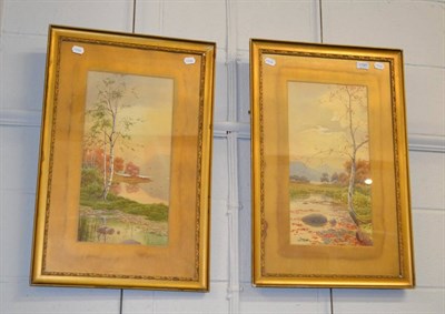 Lot 1191 - Edward H Thompson (1866-1949) A pair of woodland landscapes, one signed and dated 1911,...