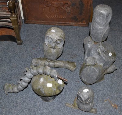 Lot 1225 - Four lead garden ornaments