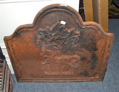 Lot 1226 - Cast iron fire back