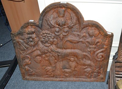 Lot 1228 - Cast iron fire back