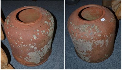 Lot 1230 - Pair of terracotta forcers