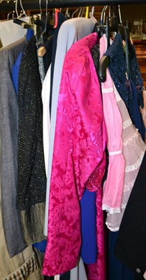 Lot 1244 - Assorted modern evening wear and separates including Jean Muir jacket, Gina Bacconi suit, Scott...