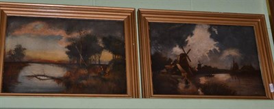 Lot 1261 - Ena Cornelia Smith (1906-1988) The Gypsy Camp Sunrise, signed, oil on board, together with a...