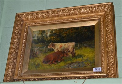 Lot 1263 - R MacGregor, cattle in a Summer landscape, oil on board