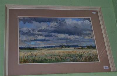 Lot 1264 - Angus Rands, Towards Sutton Bank from Helperby, pastel