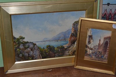 Lot 1280 - Conrad H R Carelti ";Amalfi Coast";, together with a further example of a Middle Eastern street...